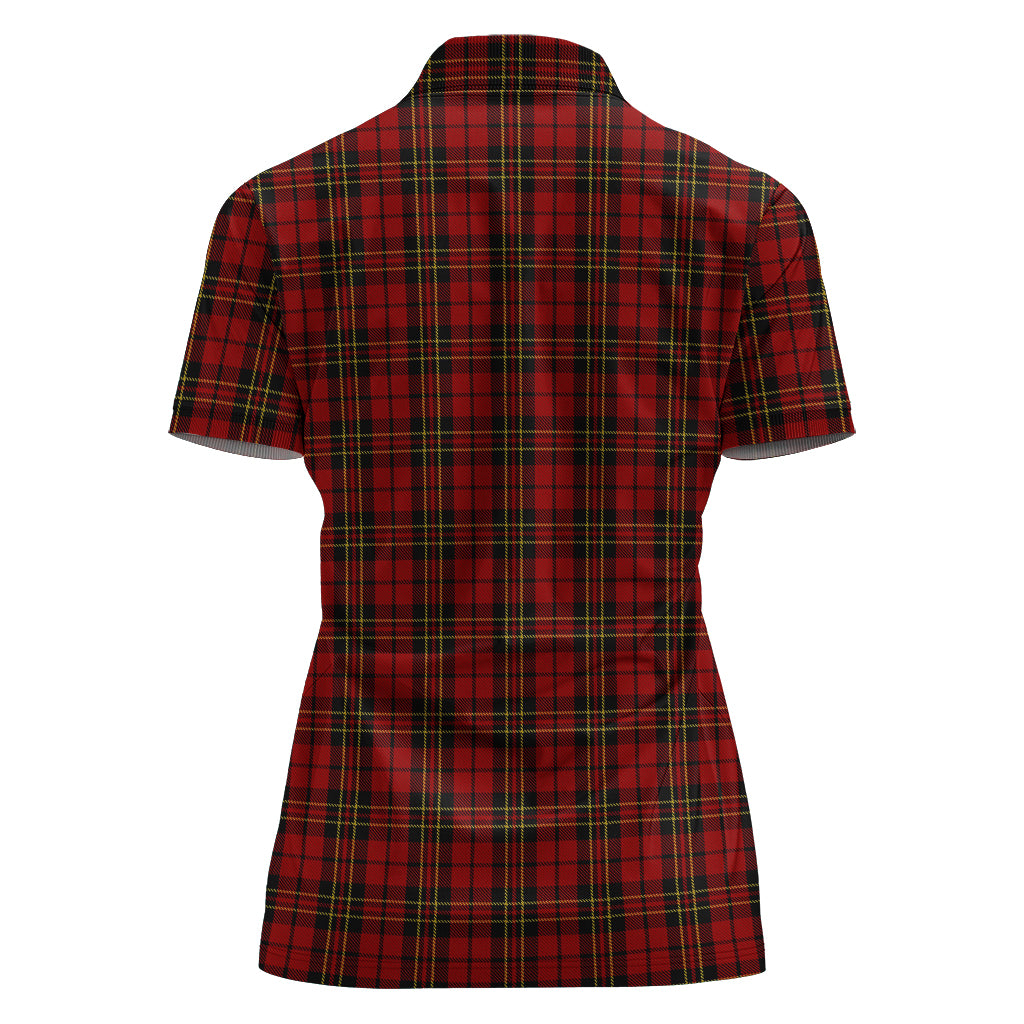 Brodie Tartan Polo Shirt with Family Crest For Women - Tartanvibesclothing