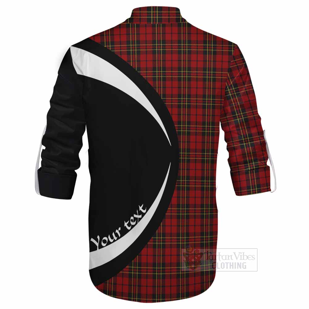 Brodie Tartan Ghillie Kilt Shirt with Family Crest Circle Style - Tartan Vibes Clothing