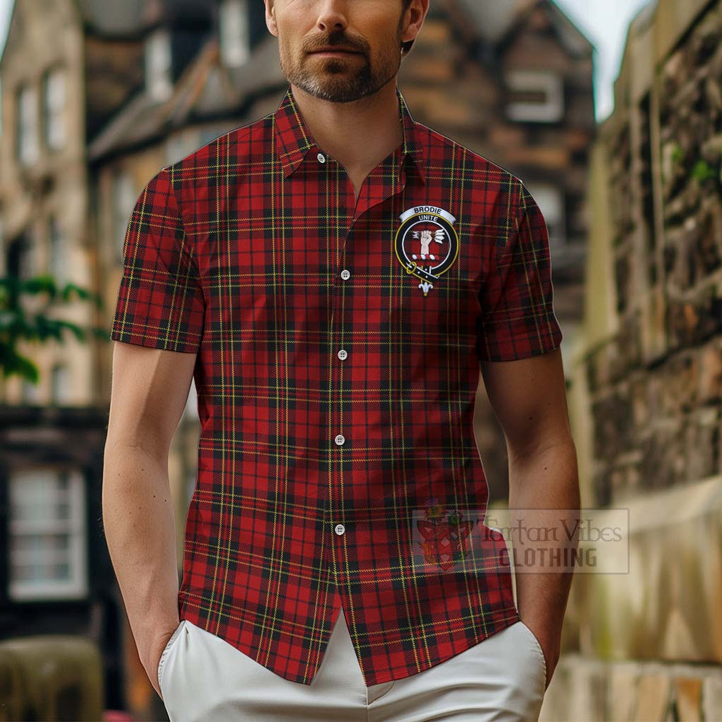 Brodie Tartan Hawaiian Shirt with Family Crest Celtic Skull Style - Tartan Vibes Clothing
