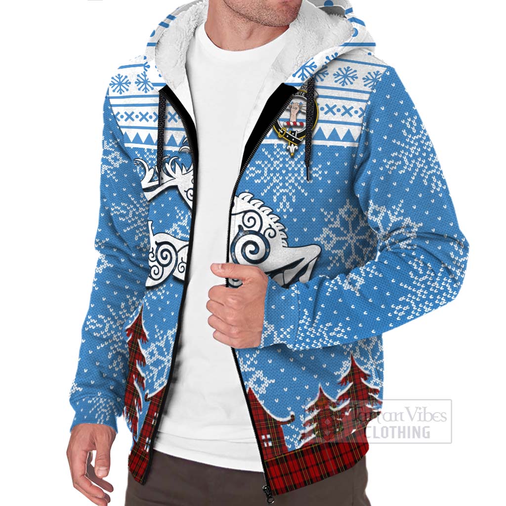Brodie Clan Christmas Sherpa Hoodie Celtic Reindeer Style Unisex - Tartan Vibes Clothing