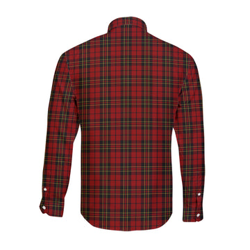 Brodie Tartan Long Sleeve Button Up Shirt with Family Crest - Tartan Vibes Clothing