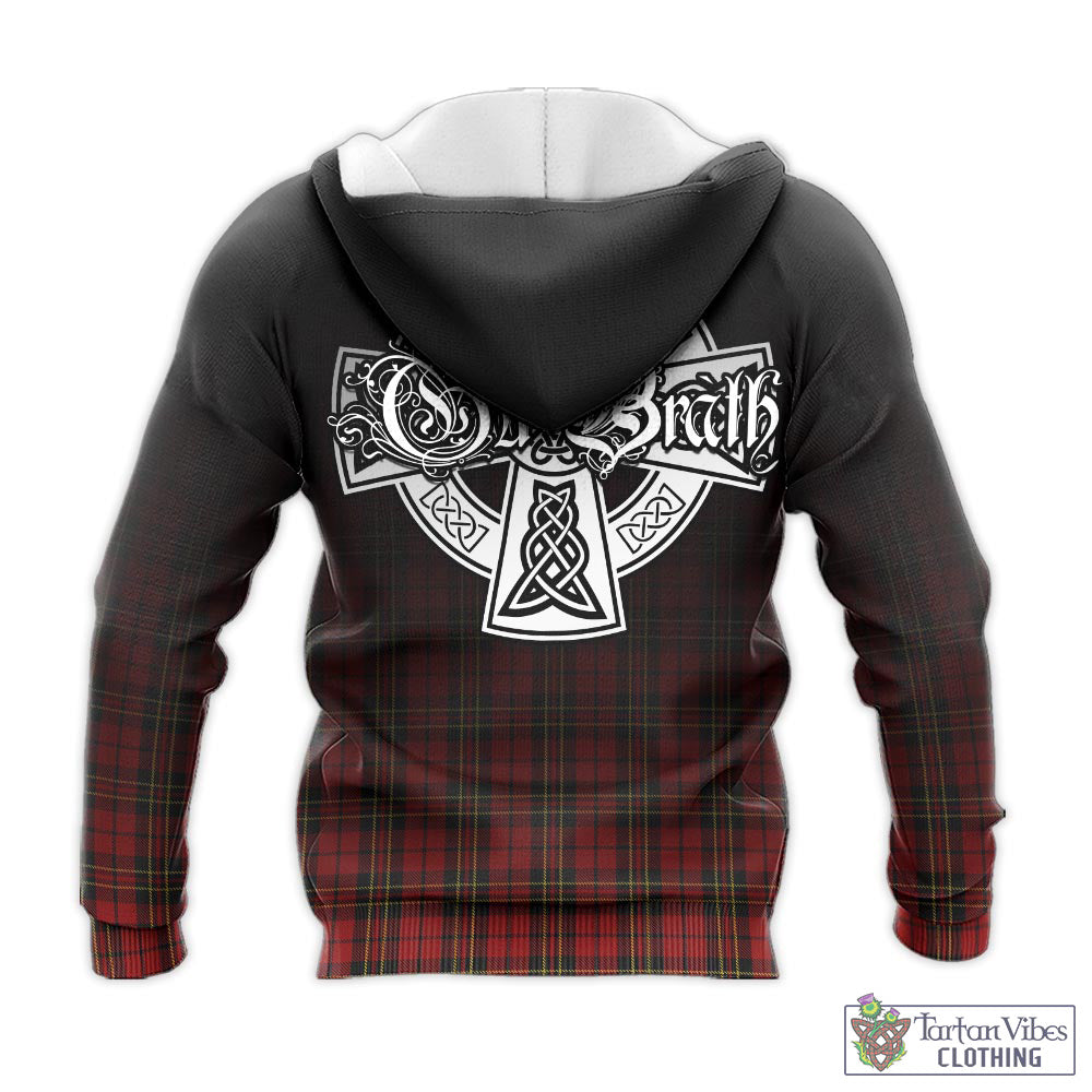 Tartan Vibes Clothing Brodie Tartan Knitted Hoodie Featuring Alba Gu Brath Family Crest Celtic Inspired