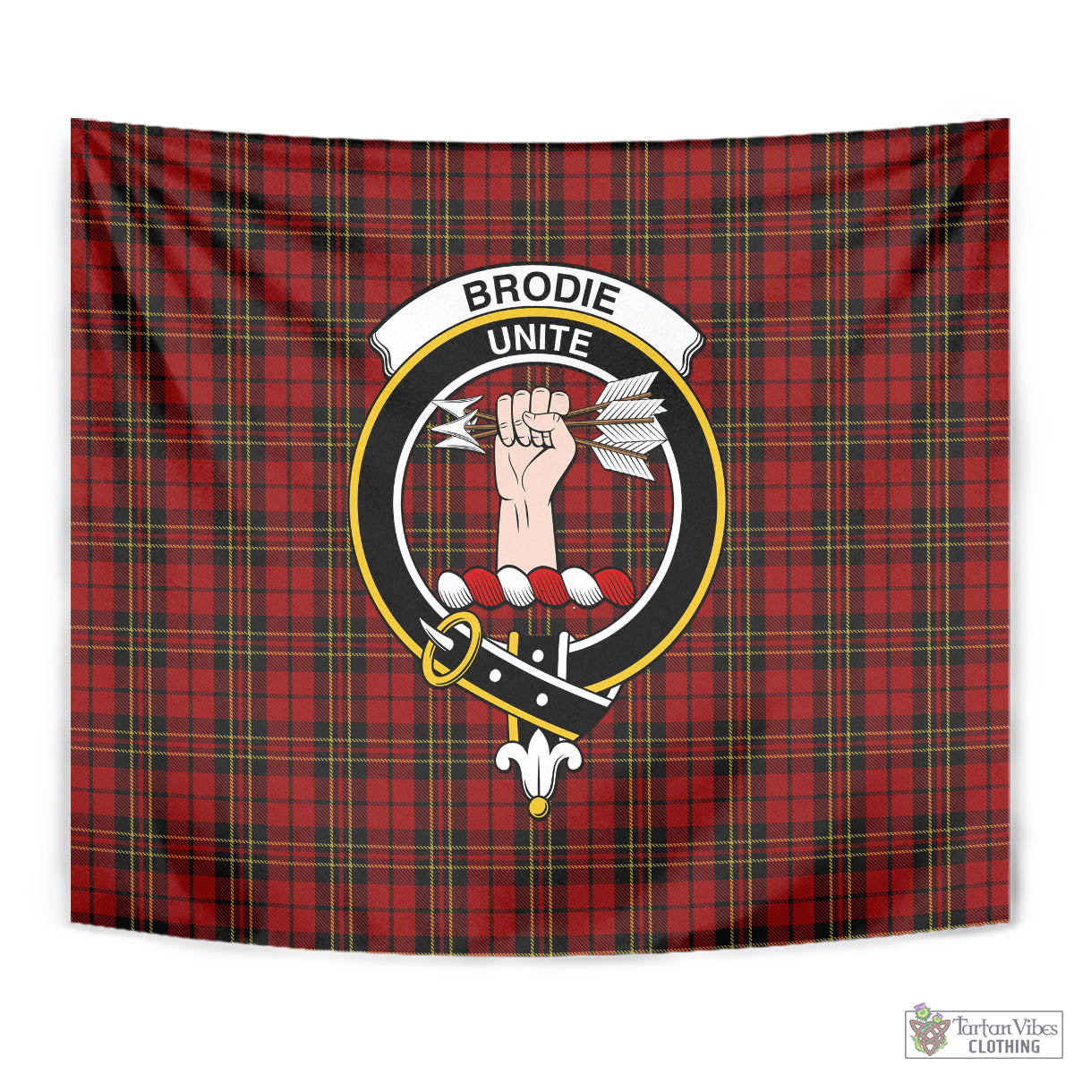 Brodie Tartan Tapestry Wall Hanging and Home Decor for Room with Family Crest - Tartan Vibes Clothing