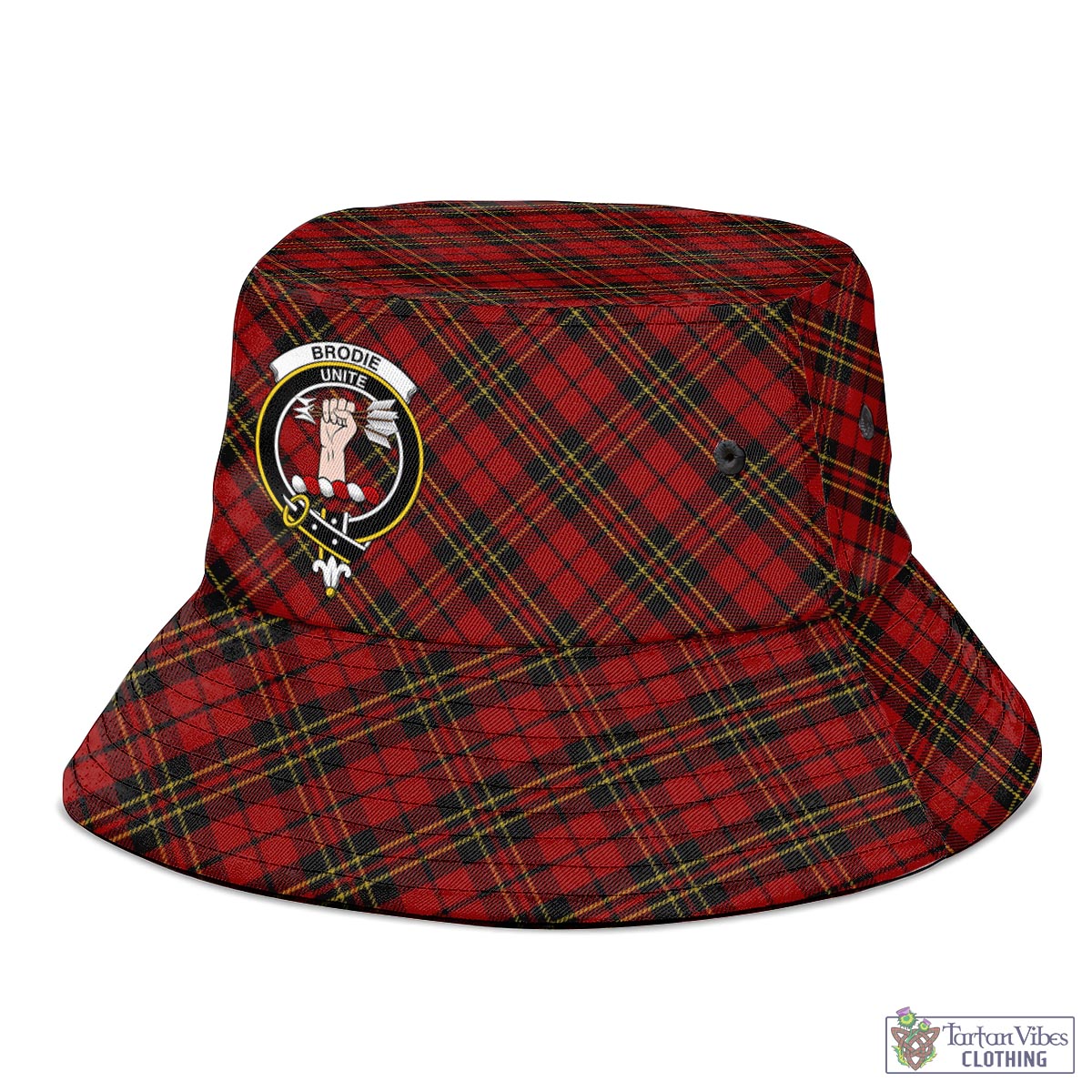 Brodie Tartan Bucket Hat with Family Crest - Tartan Vibes Clothing