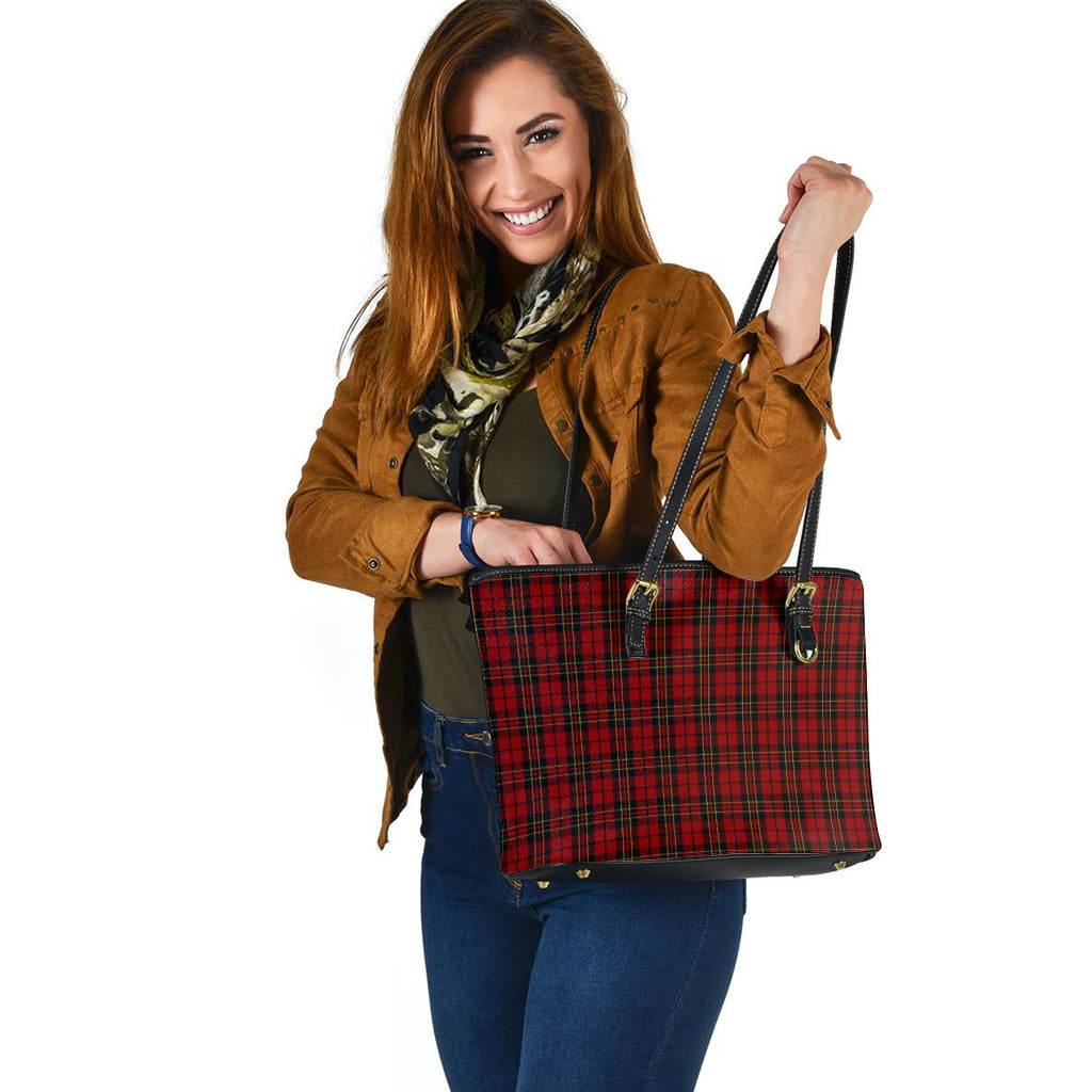Brodie Tartan Leather Tote Bag - Tartan Vibes Clothing