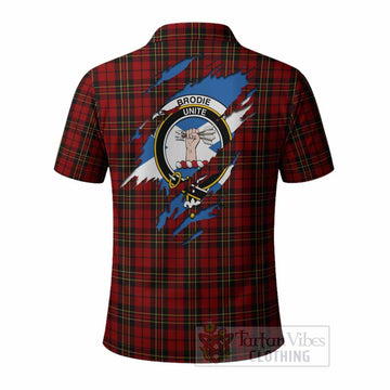 Brodie Clan Crest In Me Tartan Polo Shirt Scotland Flag Style