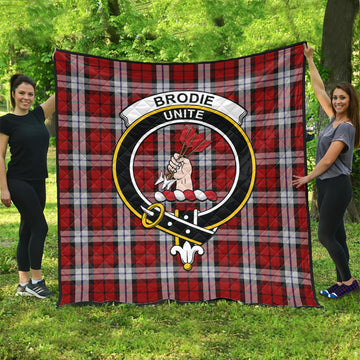 Brodie Dress Tartan Quilt with Family Crest