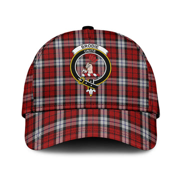 Brodie Dress Tartan Classic Cap with Family Crest