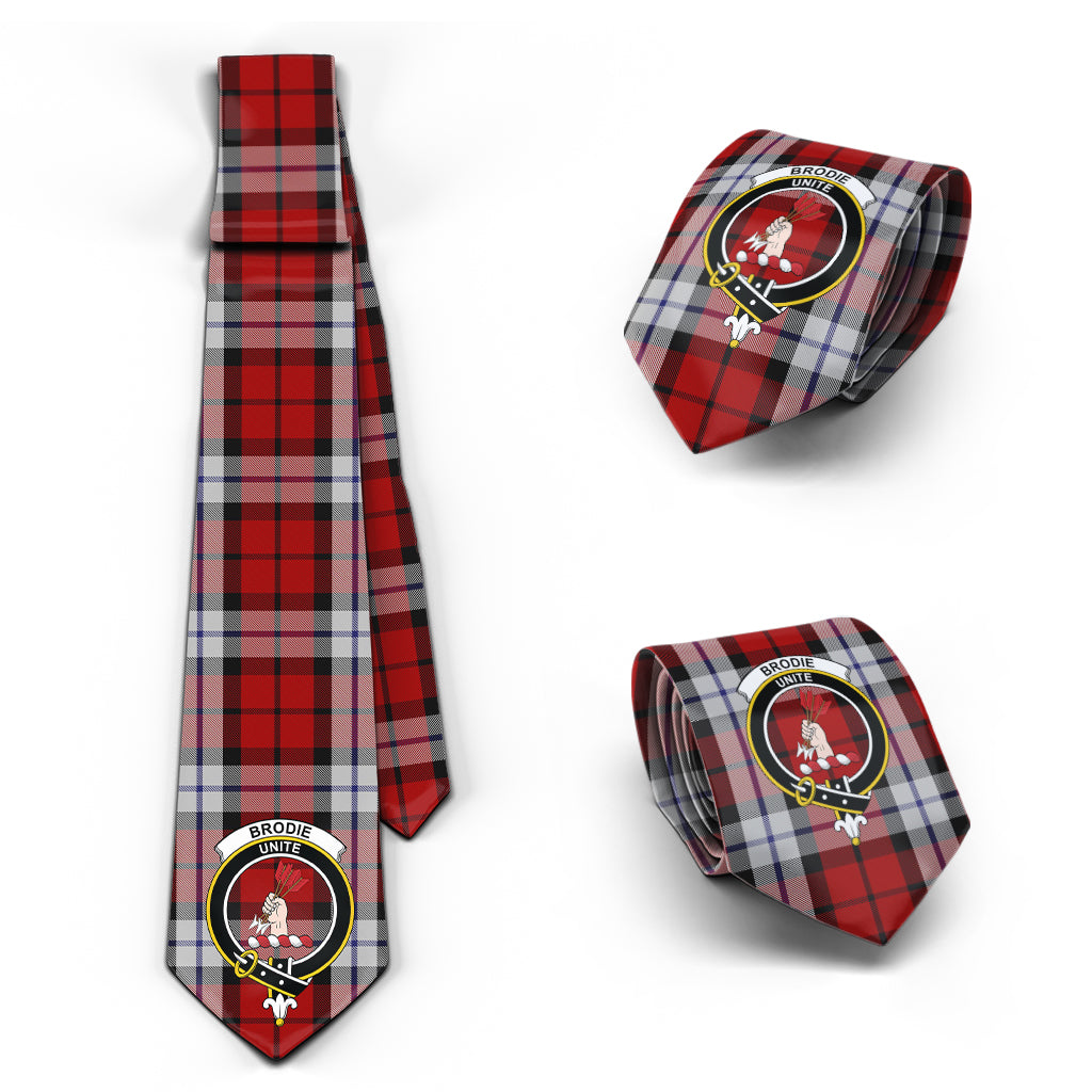 Brodie Dress Tartan Classic Necktie with Family Crest Necktie One Size - Tartanvibesclothing