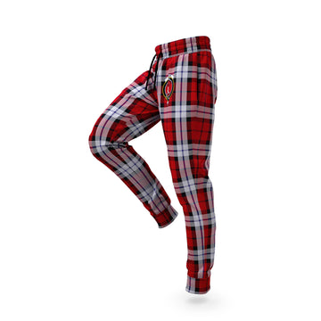 Brodie Dress Tartan Joggers Pants with Family Crest