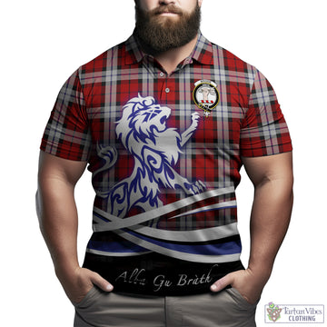 Brodie Dress Tartan Polo Shirt with Alba Gu Brath Regal Lion Emblem