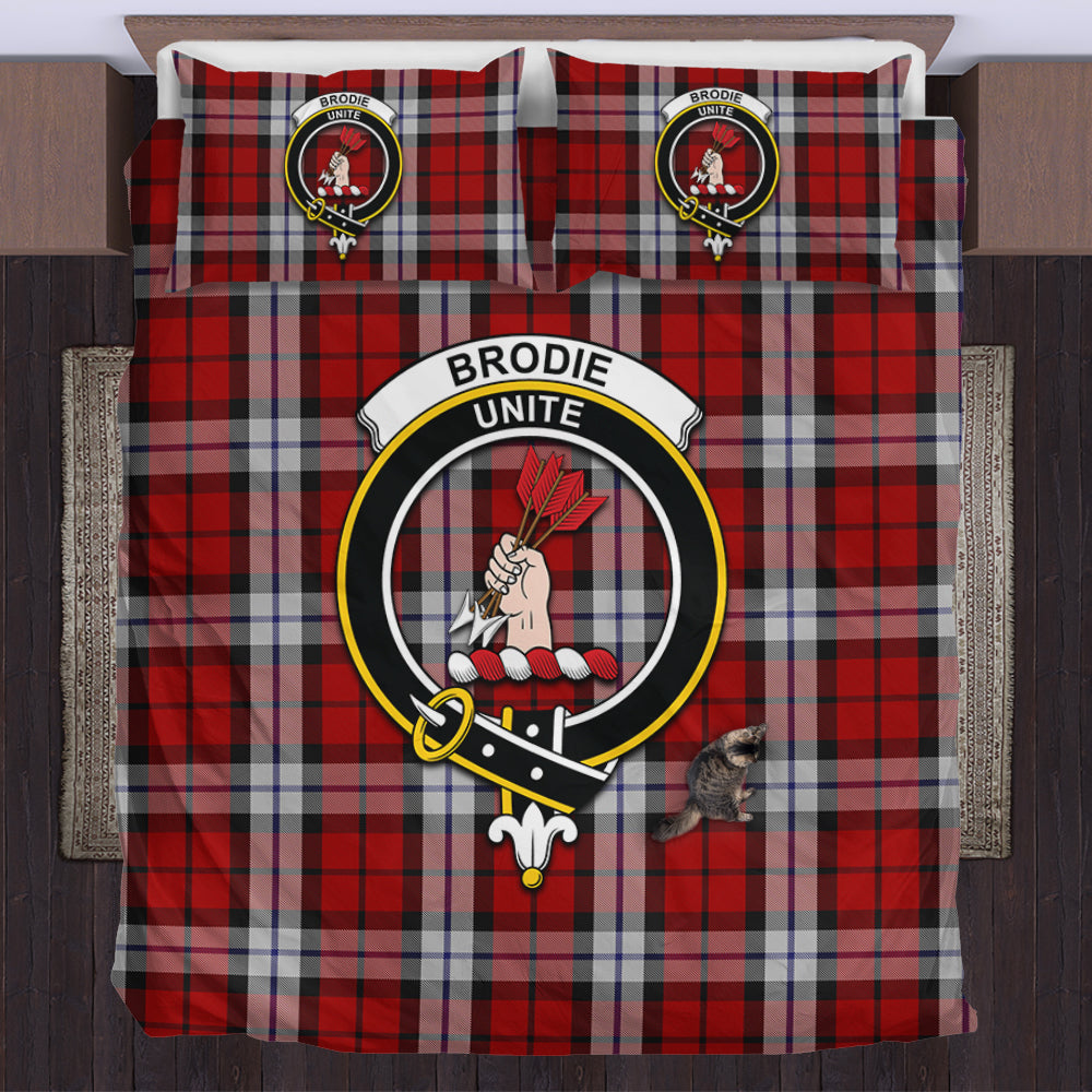 Brodie Dress Tartan Bedding Set with Family Crest US Bedding Set - Tartanvibesclothing