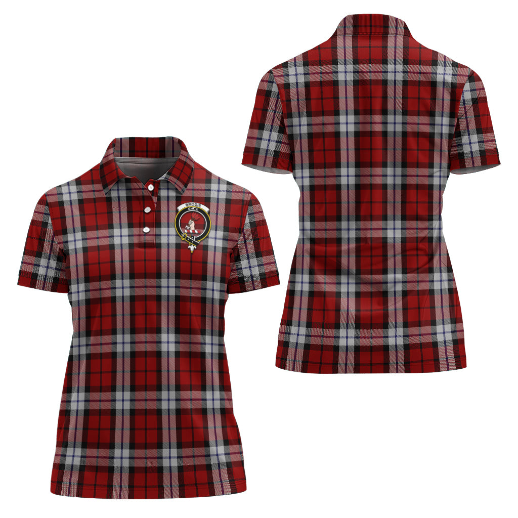 Brodie Dress Tartan Polo Shirt with Family Crest For Women Women - Tartanvibesclothing