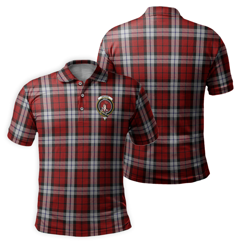 Brodie Dress Tartan Men's Polo Shirt with Family Crest - Tartanvibesclothing