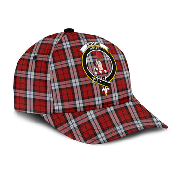 Brodie Dress Tartan Classic Cap with Family Crest
