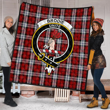 Brodie Dress Tartan Quilt with Family Crest