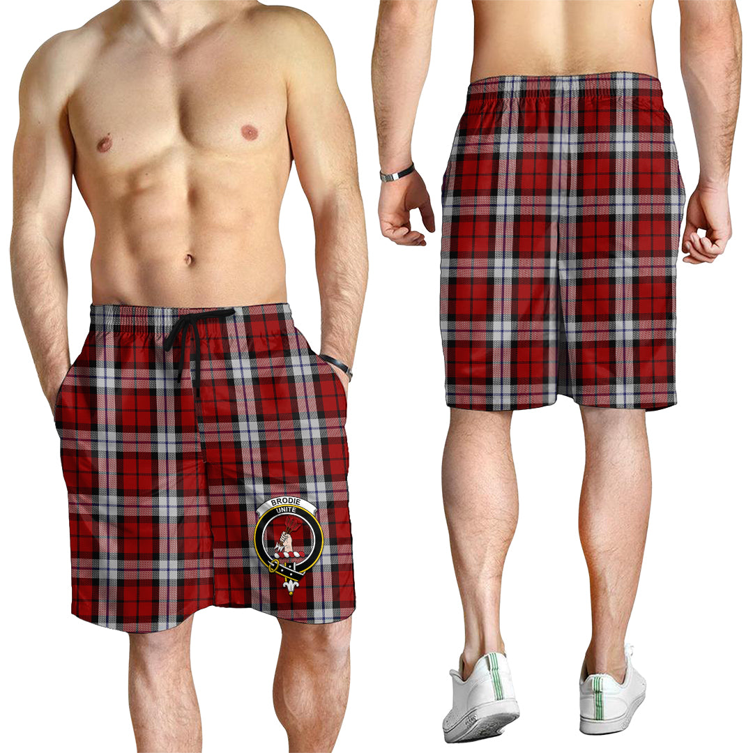 Brodie Dress Tartan Mens Shorts with Family Crest - Tartanvibesclothing