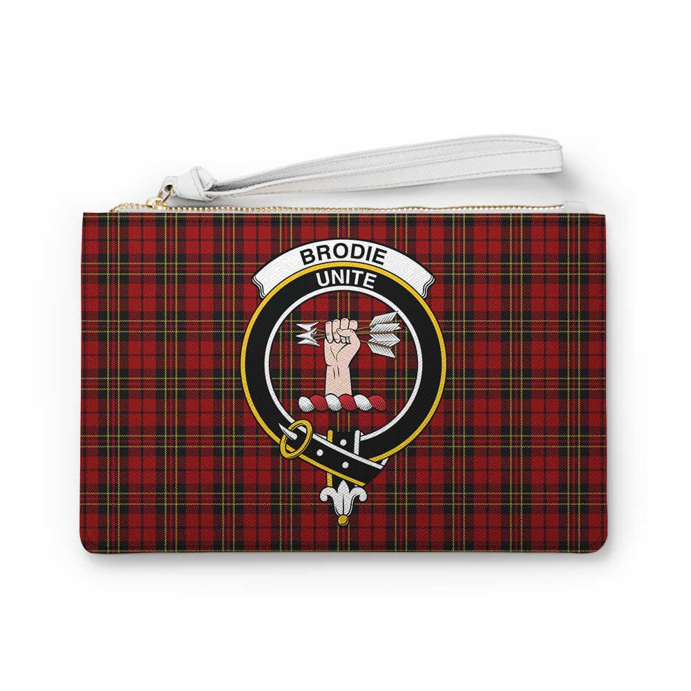 Tartan Vibes Clothing Brodie Family Crest Tartan Clutch Bag