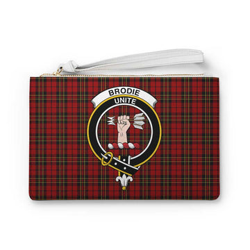 Tartan Vibes Clothing Brodie Family Crest Tartan Clutch Bag