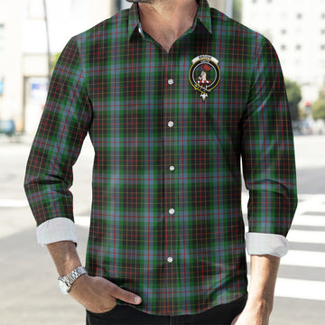 Brodie Hunting Tartan Long Sleeve Button Up Shirt with Family Crest