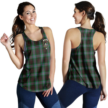 Brodie Hunting Tartan Women Racerback Tanks with Family Crest