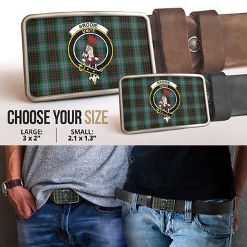 Brodie Hunting Tartan Belt Buckles with Family Crest