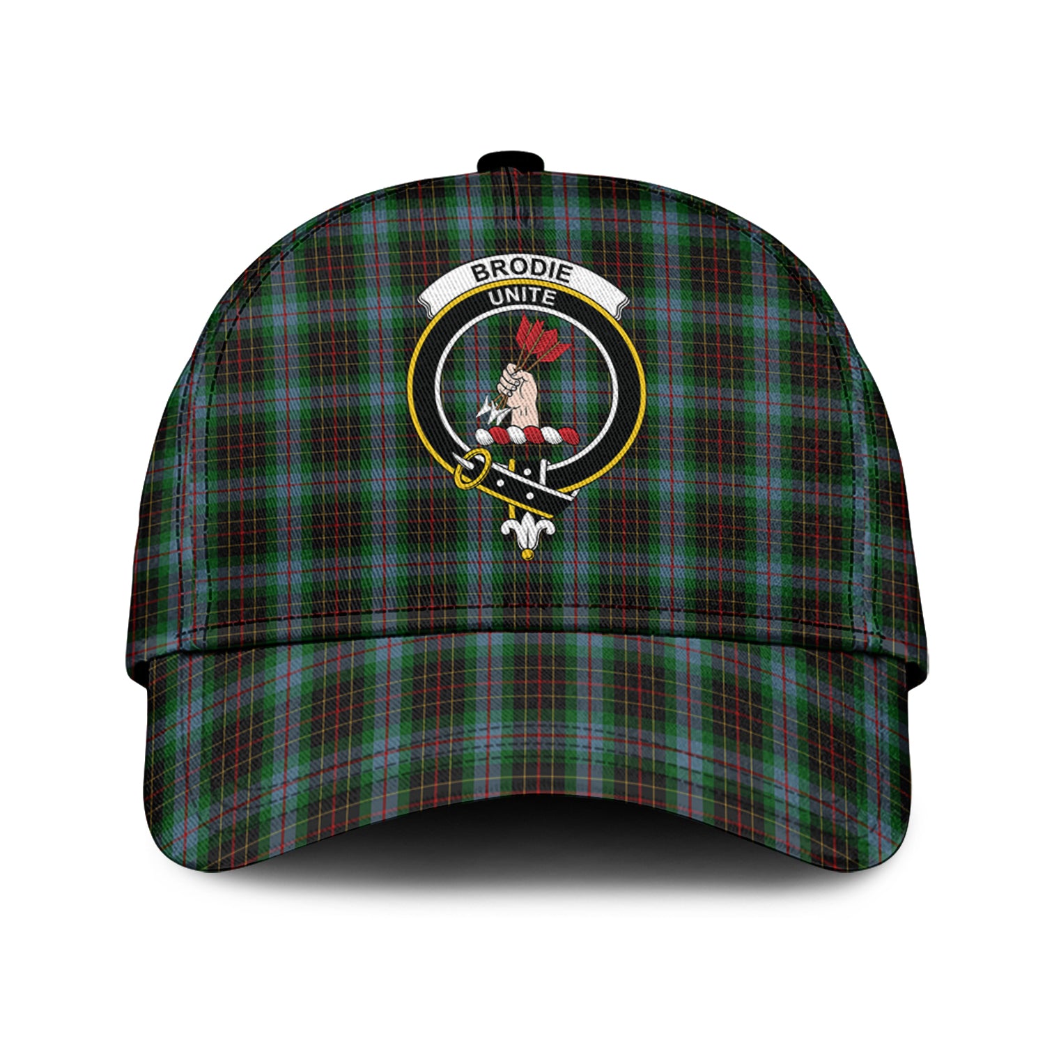 Brodie Hunting Tartan Classic Cap with Family Crest Classic Cap Universal Fit - Tartanvibesclothing