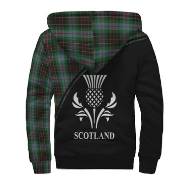 Brodie Hunting Tartan Sherpa Hoodie with Family Crest Curve Style