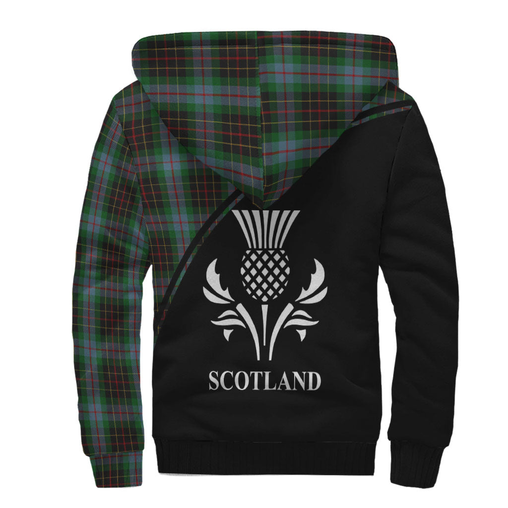 Brodie Hunting Tartan Sherpa Hoodie with Family Crest Curve Style - Tartanvibesclothing
