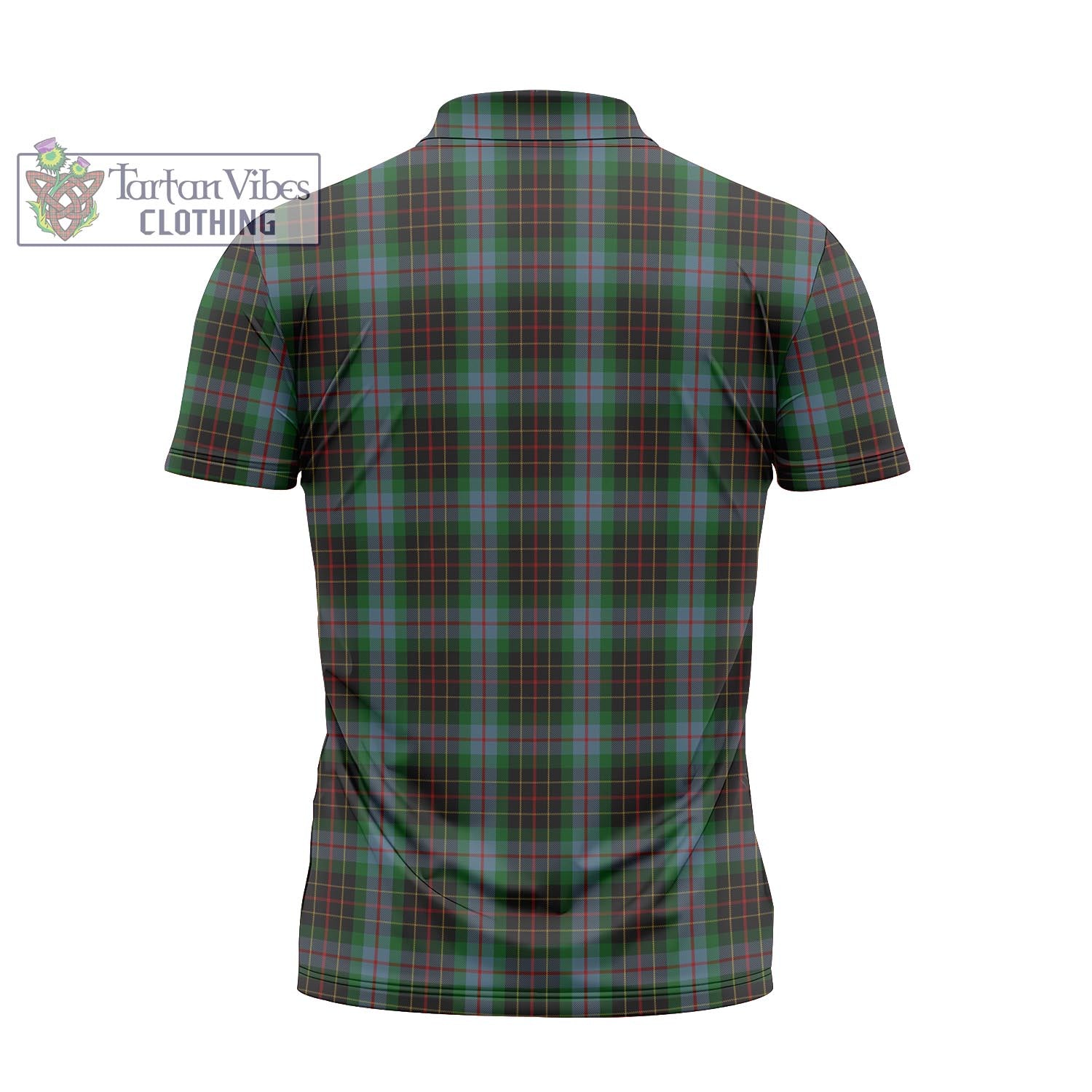 Tartan Vibes Clothing Brodie Hunting Tartan Zipper Polo Shirt with Family Crest