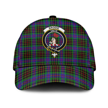 Brodie Hunting Modern Tartan Classic Cap with Family Crest