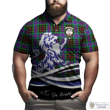 Brodie Hunting Modern Tartan Polo Shirt with Alba Gu Brath Regal Lion Emblem