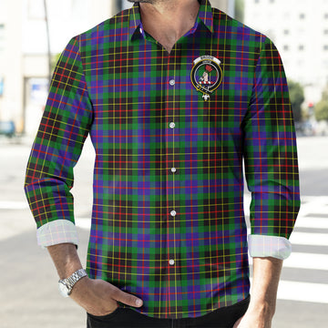 Brodie Hunting Modern Tartan Long Sleeve Button Up Shirt with Family Crest