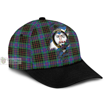 Brodie Hunting Modern Tartan Classic Cap with Family Crest In Me Style