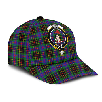 Brodie Hunting Modern Tartan Classic Cap with Family Crest