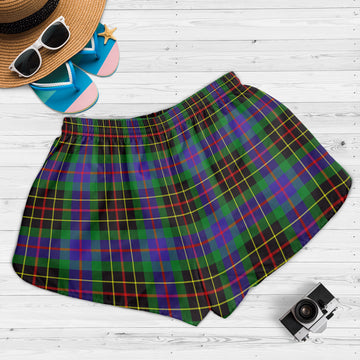 Brodie Hunting Modern Tartan Womens Shorts with Family Crest