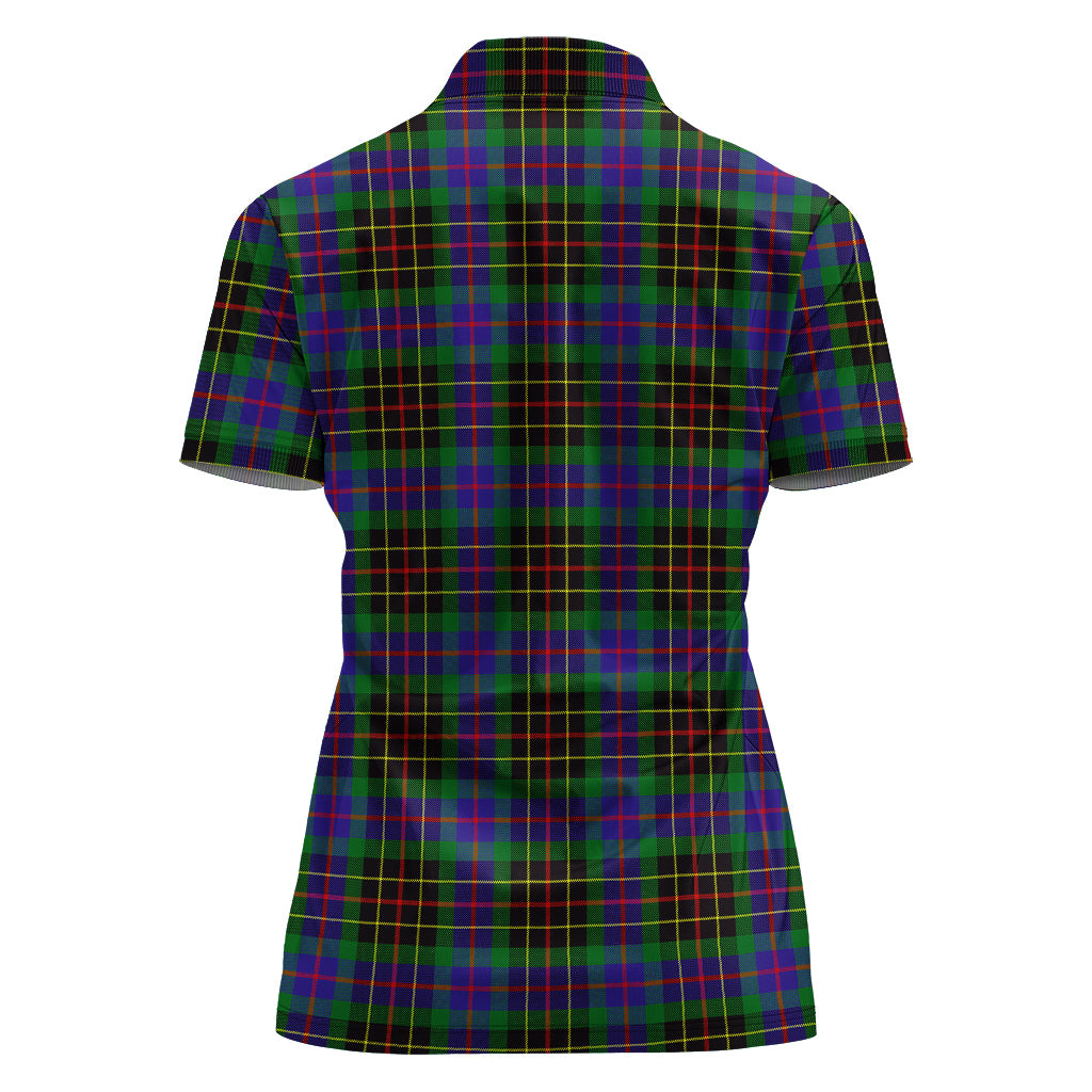 Brodie Hunting Modern Tartan Polo Shirt with Family Crest For Women - Tartanvibesclothing