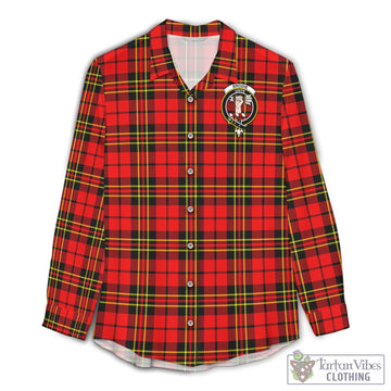 Brodie Modern Tartan Womens Casual Shirt with Family Crest