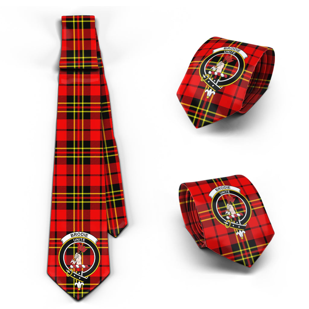 Brodie Modern Tartan Classic Necktie with Family Crest Necktie One Size - Tartanvibesclothing