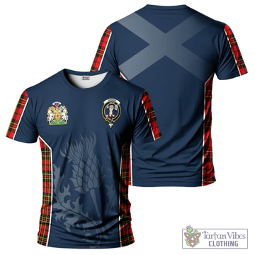Brodie Modern Tartan T-Shirt with Family Crest and Scottish Thistle Vibes Sport Style