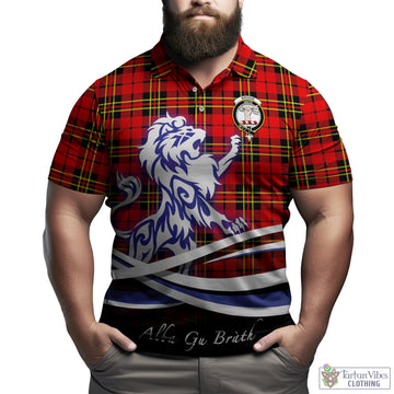 Brodie Modern Tartan Polo Shirt with Alba Gu Brath Regal Lion Emblem