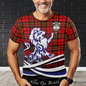 Brodie Modern Tartan T-Shirt with Alba Gu Brath Regal Lion Emblem