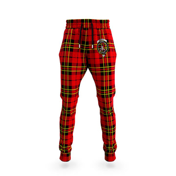 Brodie Modern Tartan Joggers Pants with Family Crest