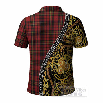 Brodie Tartan Crest Polo Shirt Celtic Knot and Triple Trickle Spiral Symbols