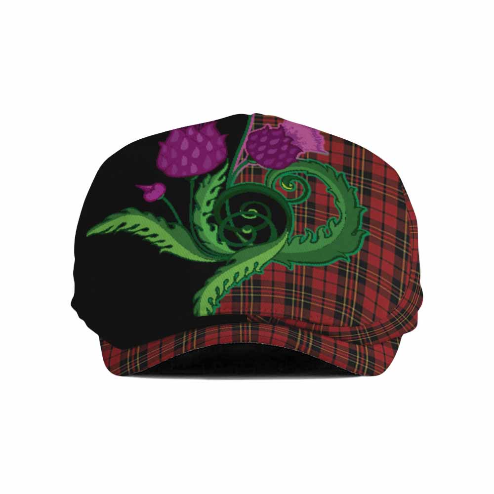 Brodie Tartan Flat Cap, Jeff Cap Traditional Scottish Thistle