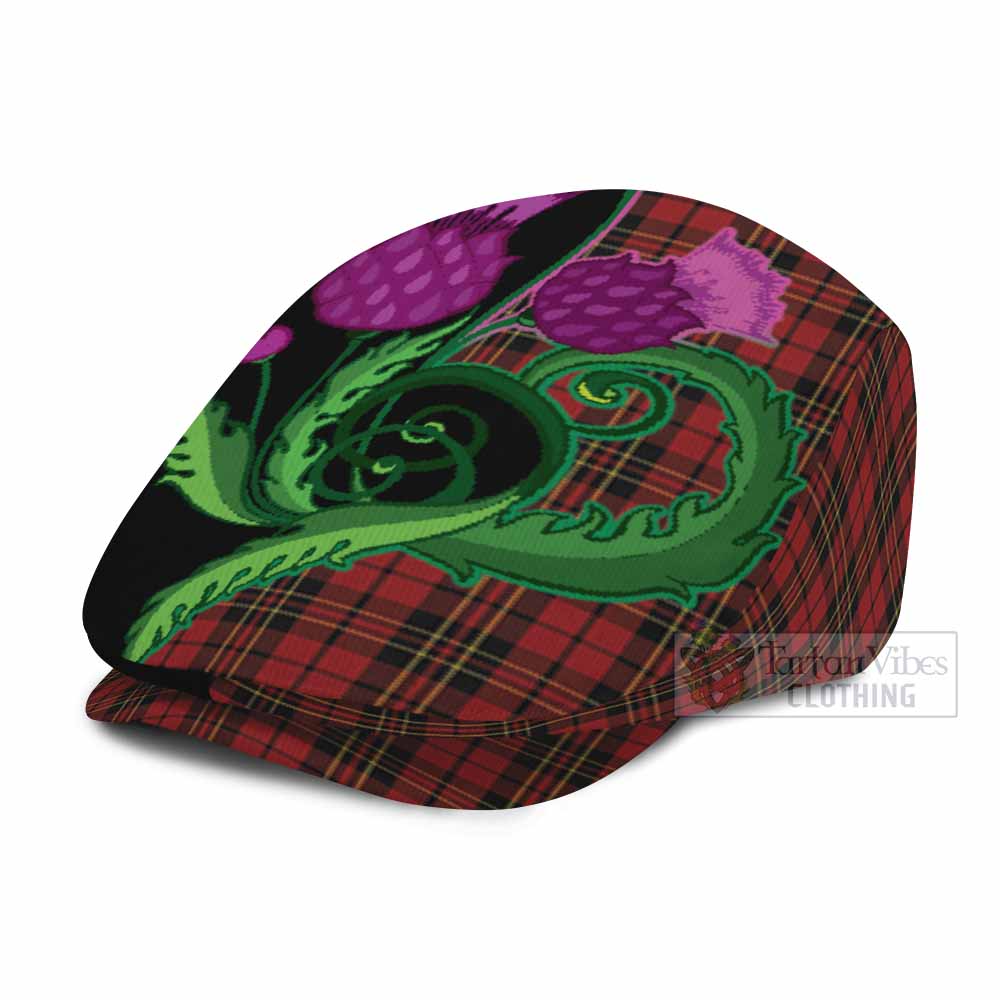 Brodie Tartan Flat Cap, Jeff Cap Traditional Scottish Thistle