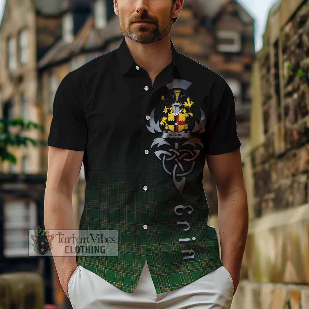 Brooke Irish Clan Hawaiian Shirt with Coat of Arms Erin Go Bragh Celtic Inspired - Tartan Vibes Clothing