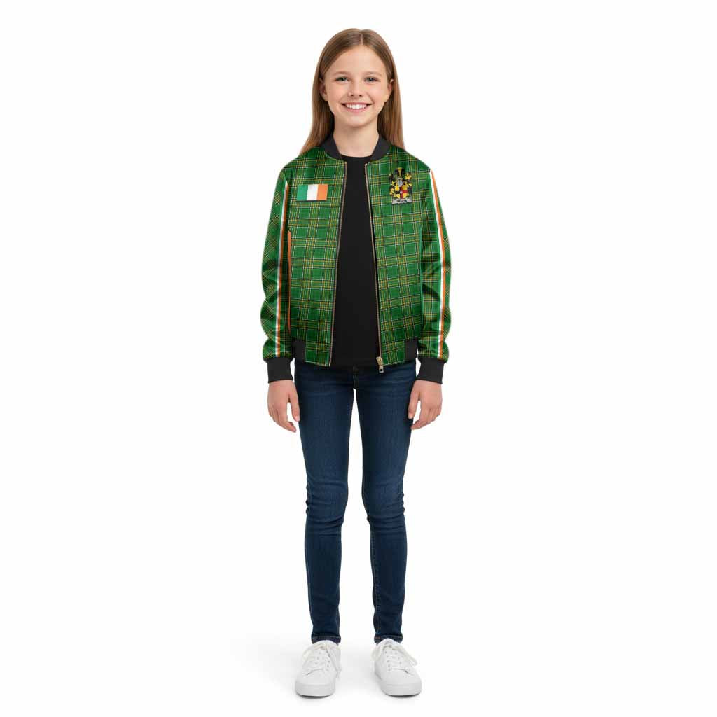 Brooke Irish Clan Coat of Arm Tartan Kid Bomber Jacket Flag Style
