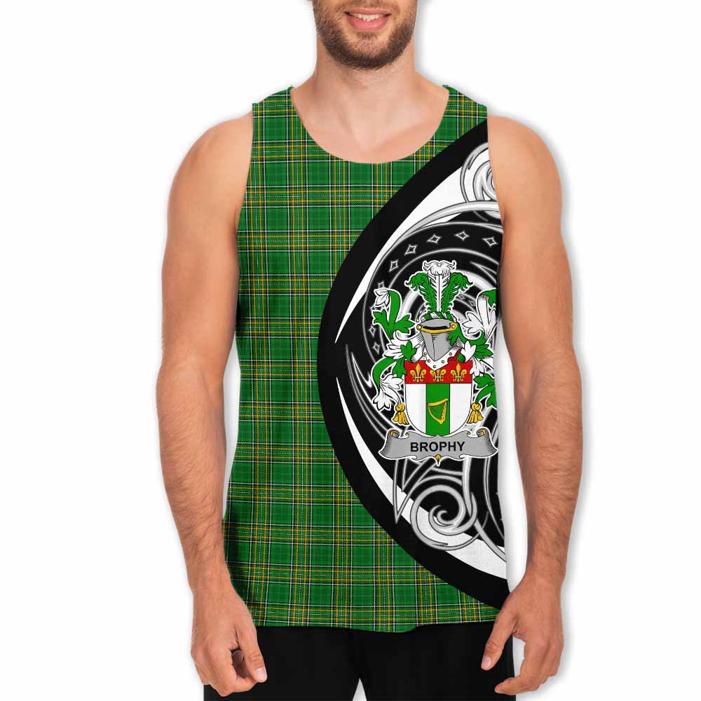 Tartan Vibes Clothing Brophy Irish Clan Men's Tank Top Celtic Circle Style