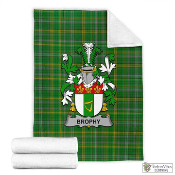 Brophy Irish Clan Tartan Blanket with Coat of Arms